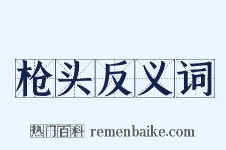 枪头反义词是什么意思的图片